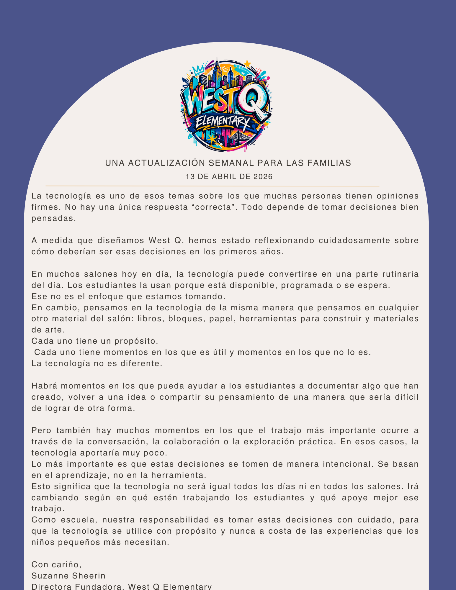 Hoja Informativa 04/13/2026, boletín original como imagen