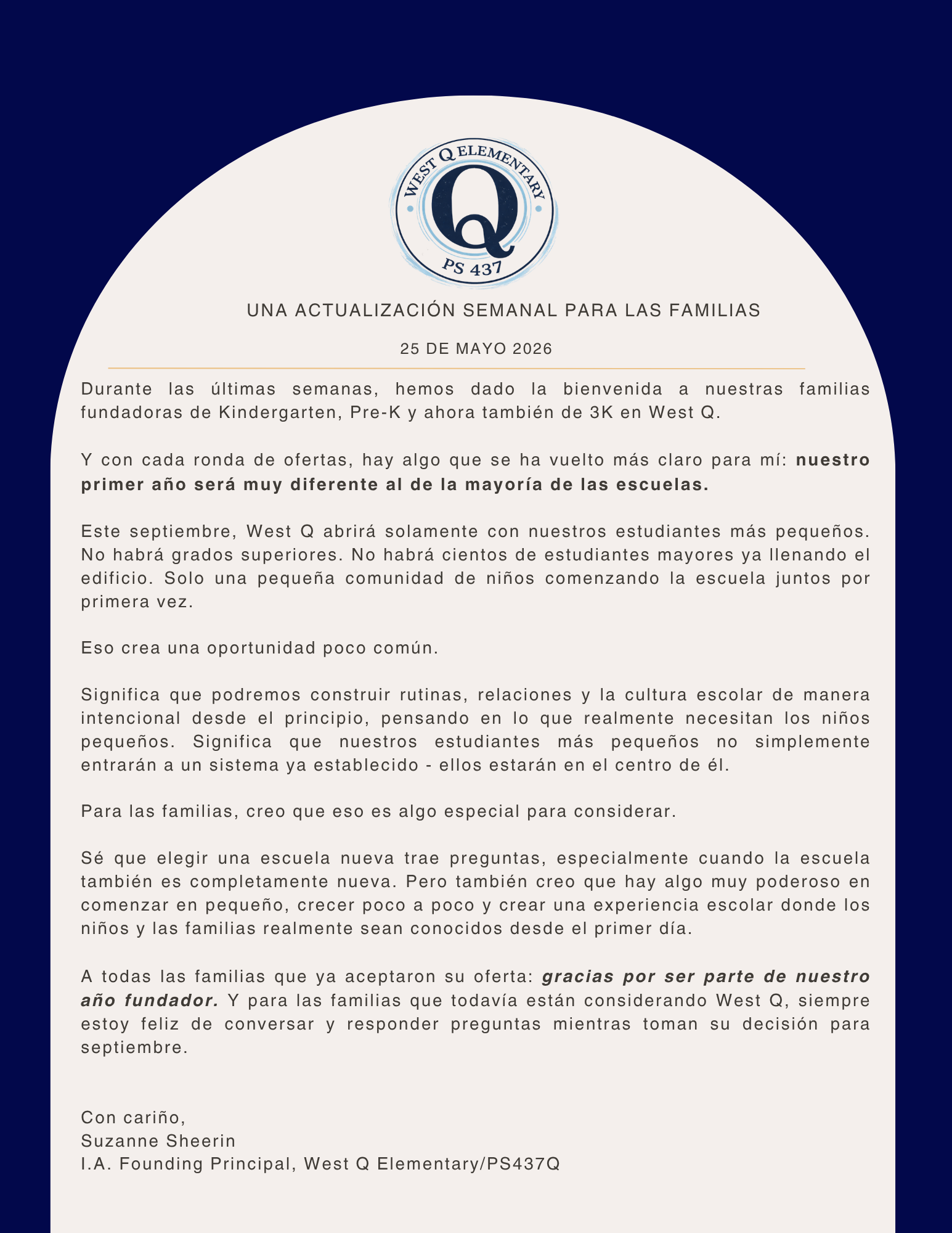 Hoja Informativa 05/25/2026, boletín original como imagen