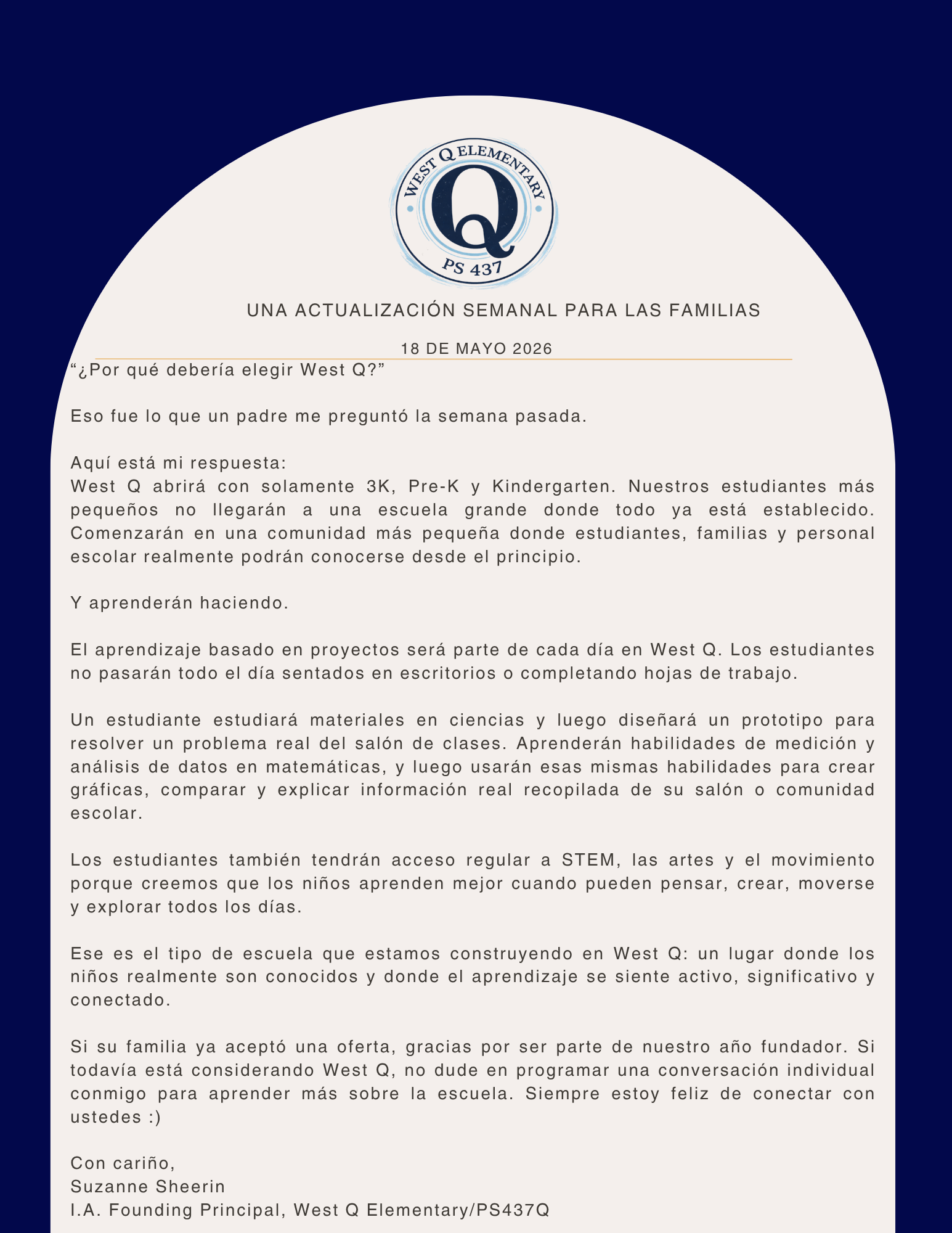 Hoja Informativa 05/18/2026, boletín original como imagen